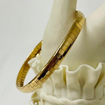 14KT Gold Plate Omega Bracelet