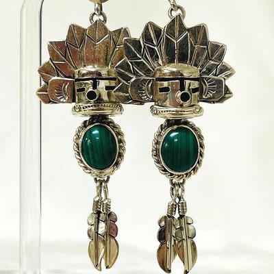 Signed “Gary G. Sanchez” Kachina Earrings
