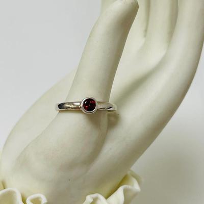 Sterling and Garnet Ring
