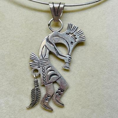 “C. Perry” Signed Navajo Kokopelli Pendant