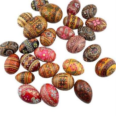 Lot 447   
Ukrainian Pysanka Wooden Eggs, Twenty-five (25)