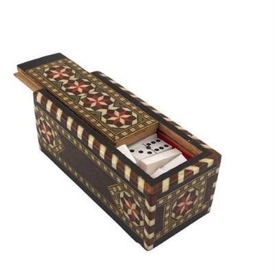 Lot 410   4 Bid(s)
Vintage Marquetry Domino Box
