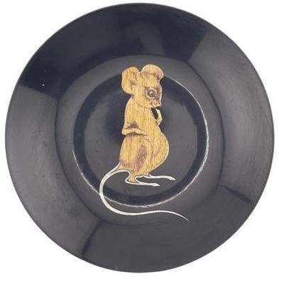 Lot 429   
Couroc of Monterey Inlaid "Mouse" Plate