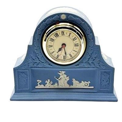 Lot 023  
Wedgwood Blue Jasperware Desk Clock, Vintage