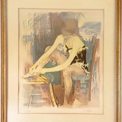 Lot 006-001 
Paul Collomb (1921-2010) Dancer 24/120 Signed Lithograph