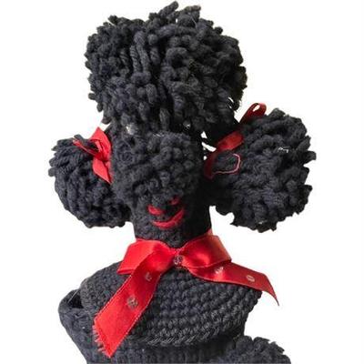 Lot 029   
1950s Knit Black Standard Poodle Liquor Bottle Cover