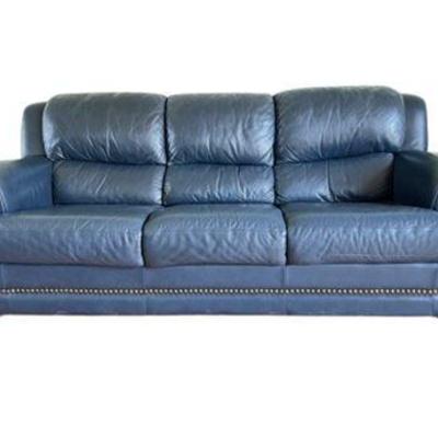 Lot 006   
Italian Leather Sofa By Chateau d’Ax