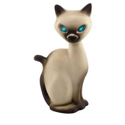 Lot 423  
1960s California Pottery Siamese Cat with Rhinestone Eyes