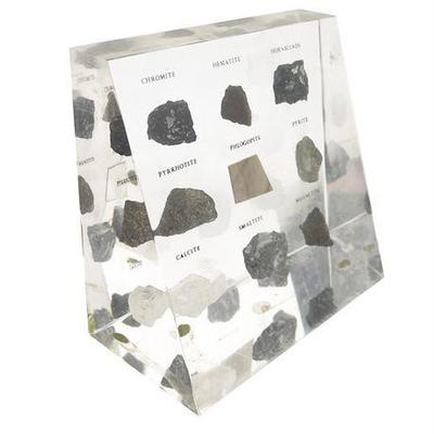 Lot 441 
Lucite Rock Specimen Book End, Vintage