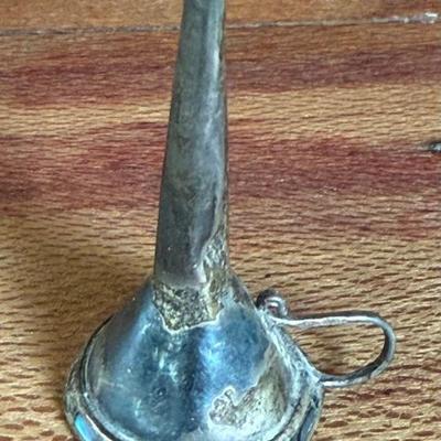 Vintage Mexico 925 Sterling Silver & Abalone Shell Perfume Funnel - 2.61 Grams 