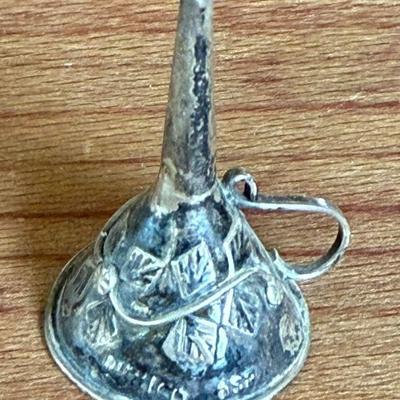 Vintage Mexico 925 Sterling Silver Perfume Funnel - 1.92 Grams 