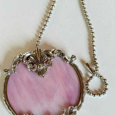Stained Pink Glass Lamp Pull