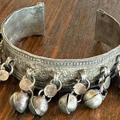 Fine Antique Bedouin Egyptian Silver Bell Anklet Or Bracelet (as Is) 