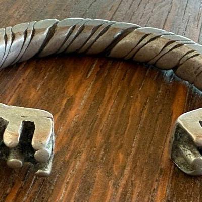 Heavy African Trade Metal Bracelet 