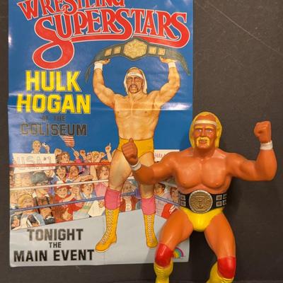 Titan Sports 1984 WWF Hulk Hogan Figurine & Poster