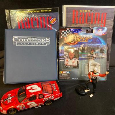 Dale Earnhardt Coke Model Car And Trading Card Album 