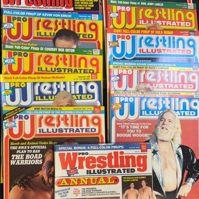 Pro Wrestling Illustrated From The 1980’s And Extras