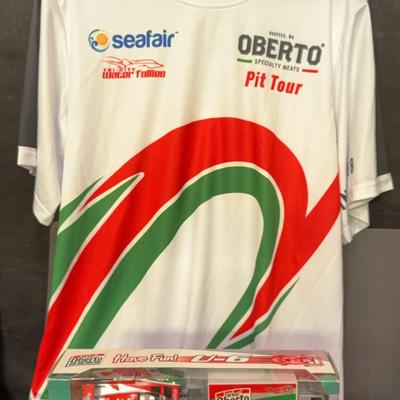 Oh Boy! Oberto 1:48th Scale Diecast Hydroplane & Seafair Shirt