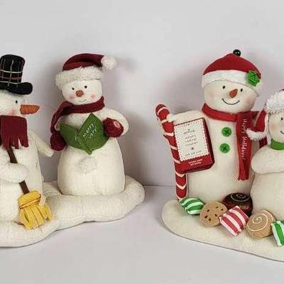 Four Hallmark Snowmen Figures