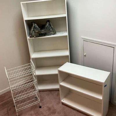 White Storage Cabinet Set – Tall & Compact Combo