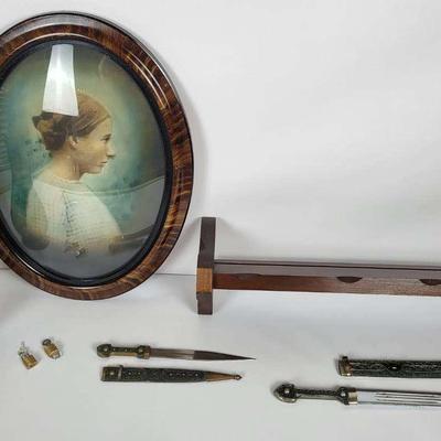 Vintage Knives and Decorative Framed Artwork
