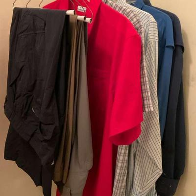 Men's Shirts and Pants, Sizes Medium to 2XL