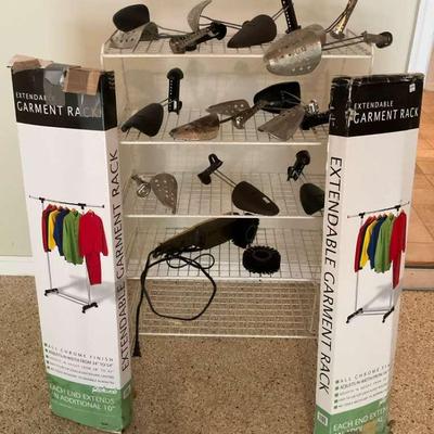 Shoe Polisher, Shoe Stretchers & 5 Stackable Shelves