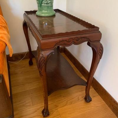 Nicely carved 1930’s  end table