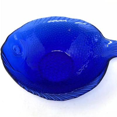 French Arcorac cobalt fish bowl