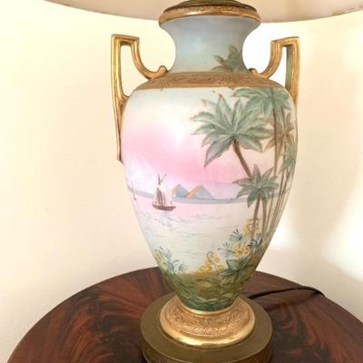Antique Nippon lamp base