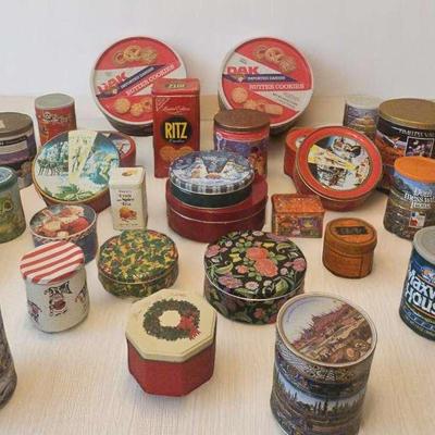 34 Assorted Tins 