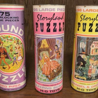Vintage Sleeping Beauty, Hansel And Gretel, Pied Piper Puzzles