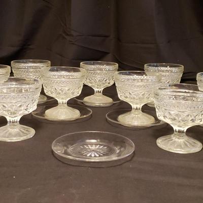 Vintage Wexford Dessert Dishes with Saucers Set of 11
