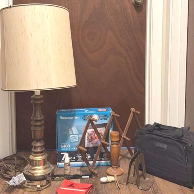 Lamp, Digital Picture Frame, Candle Holder, Bookends, TWA Travel Kit