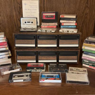 Cassette Tape Assortment And Cassette Cabinets