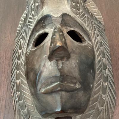 Antique Aztec Mayan Wood Mask