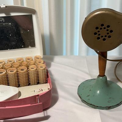 Vintage Retro 1950’s Kenmore Handy Hannah Hair Dryer,  22 Electric Rayette Cinderella Curlers