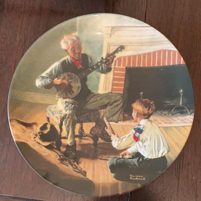 Norman Rockwell The Banjo Player Plate #S133G Knowles
