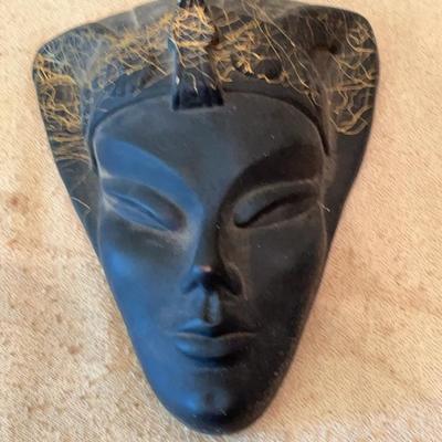 Egyptian Mask Wall Hanging On Board 