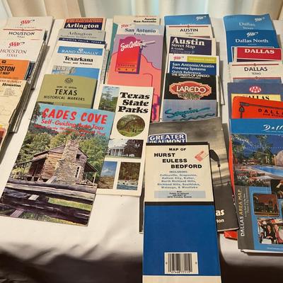 Collectible Map, Texas, State Maps, State Parks, Historical Markers