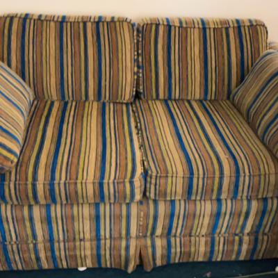 Vintage Striped Pattern Love Seat 