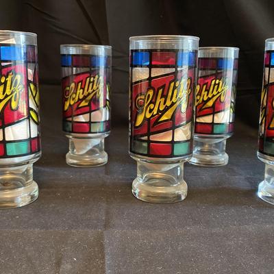 Vintage Schlitz Decorative Glassware Set of 6