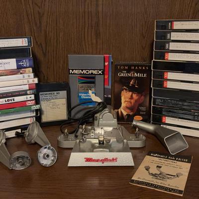 Mansfield 8mm Editor, DVDs, VHS Assortment