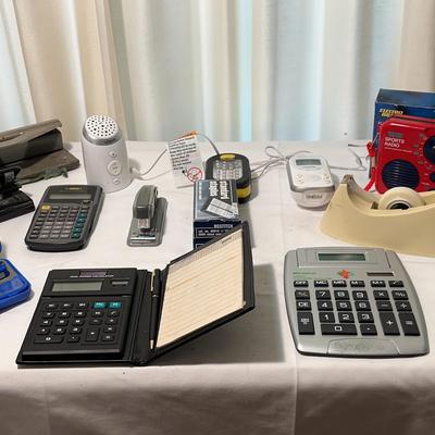 Office - Calculators, Hole Punches, Tape Dispenser & Tapes, Stapler & Staples, Misc Items