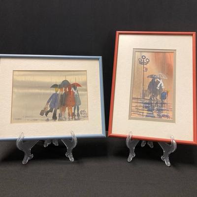 Two Framed Danny Mayes Rainy Day Prints 
