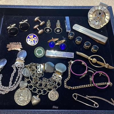 Vintage Tie Clips And Cuff Links 