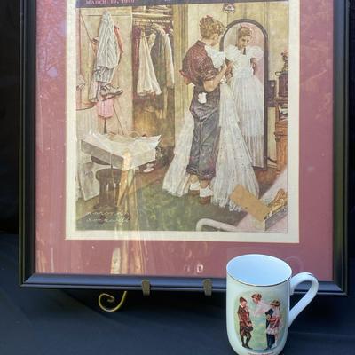 Signed Norman Rockwell “ The Saturday Evening Post” And Coffee Mug