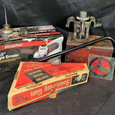 Brand New Angle Grinder, Vintage Ridge Reamer, Solder Tool For Crafts