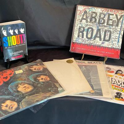 The Beatles Assortment of Vinyls and Books