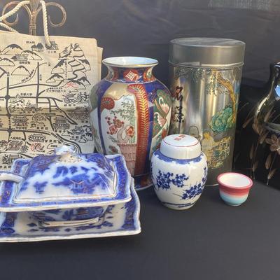Asian Vases, Canvas Bag , Service ware And Others